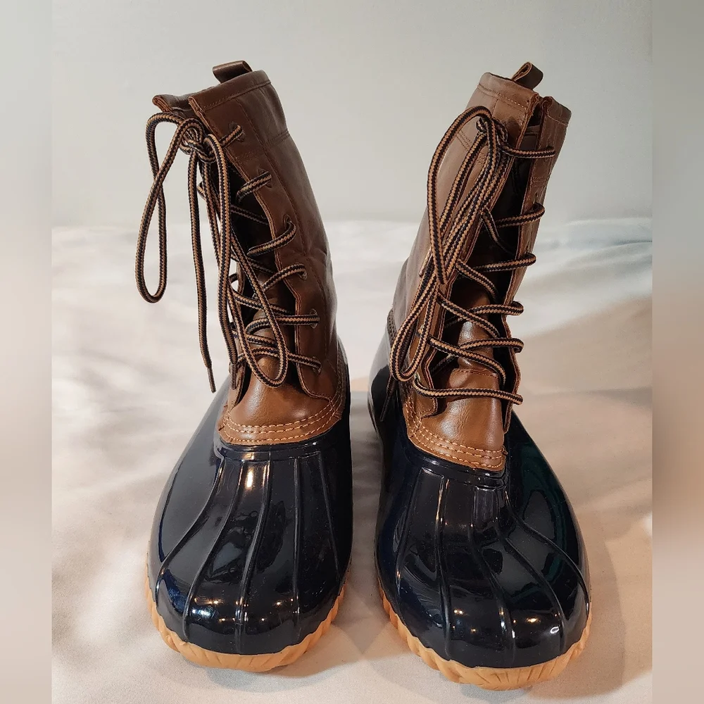 Sporto Original Ariel Duck Boot Brown Upper and Navy Blue Rubber Lower 9M